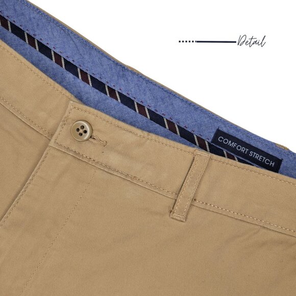 TAN CREMIEUX COMFORT STRETCH CHINO PANTS FOR MEN - Picture 8 of 10